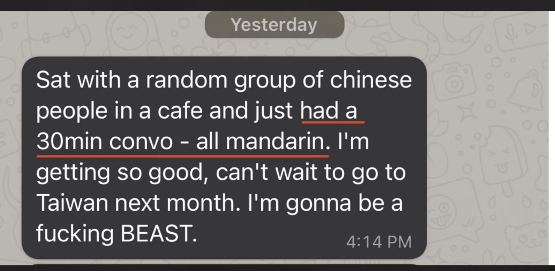 30 minute Chinese session