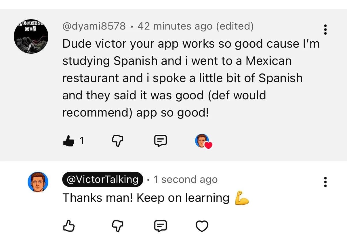 Spoke Spanish at a Mexican restaurant - def would recommend